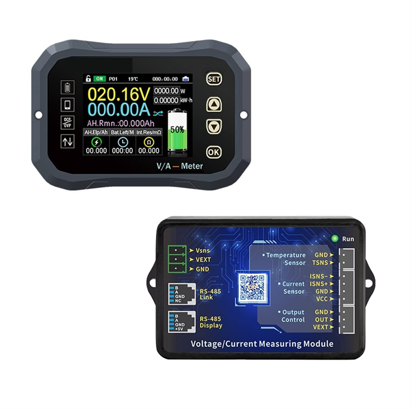 Tester obciążenia akumulatora, Monitor baterii KG-F DC 0-120 V 100A 400A 600A Prąd napięcia testera baterii Va. Wskaźnik miernika miernika baterii do ciężkich samochodów ciężarowych, motocykli(KG110F-
