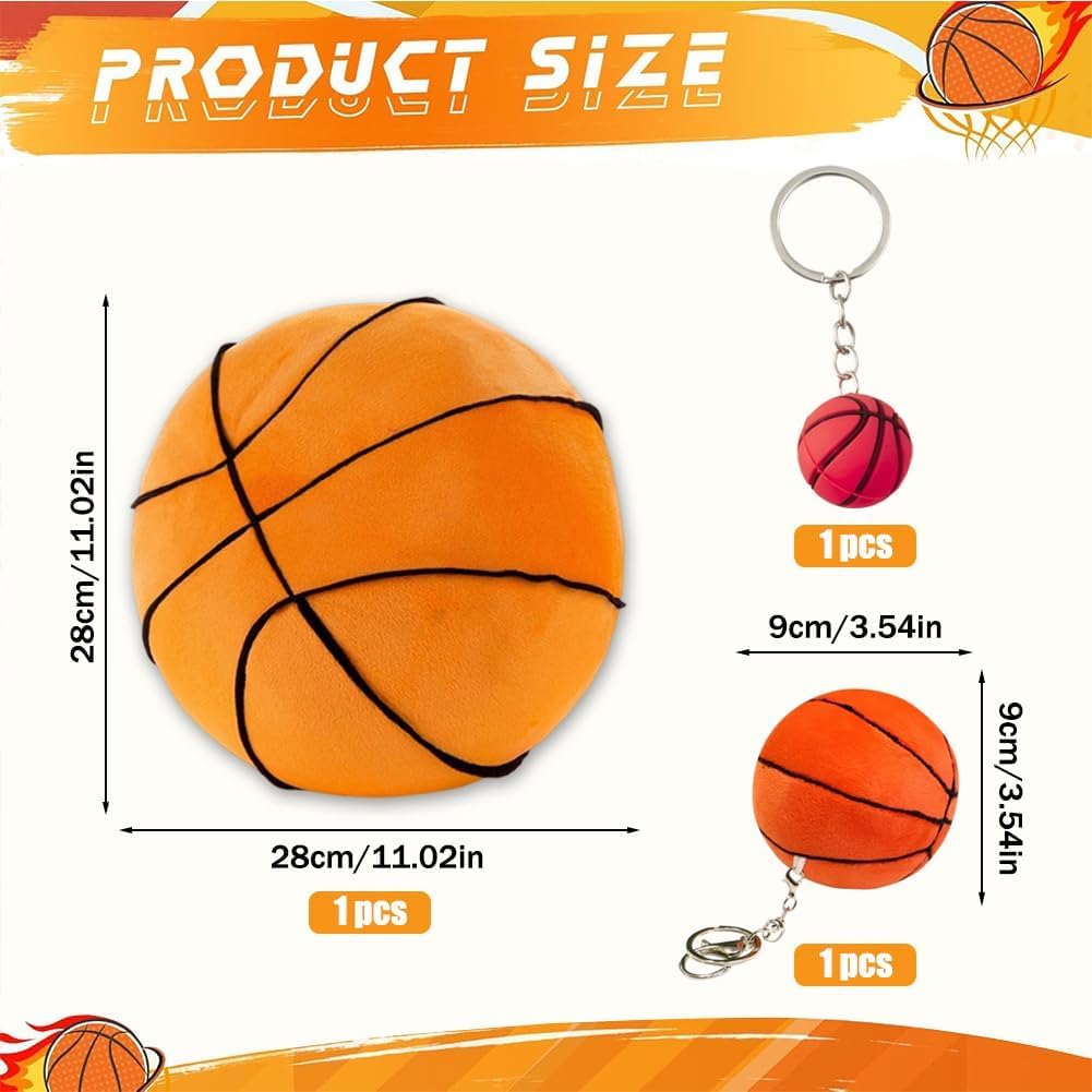 Peluche Basketball Poupée Porte-Clés Jouet Doux Cadeau Enfants