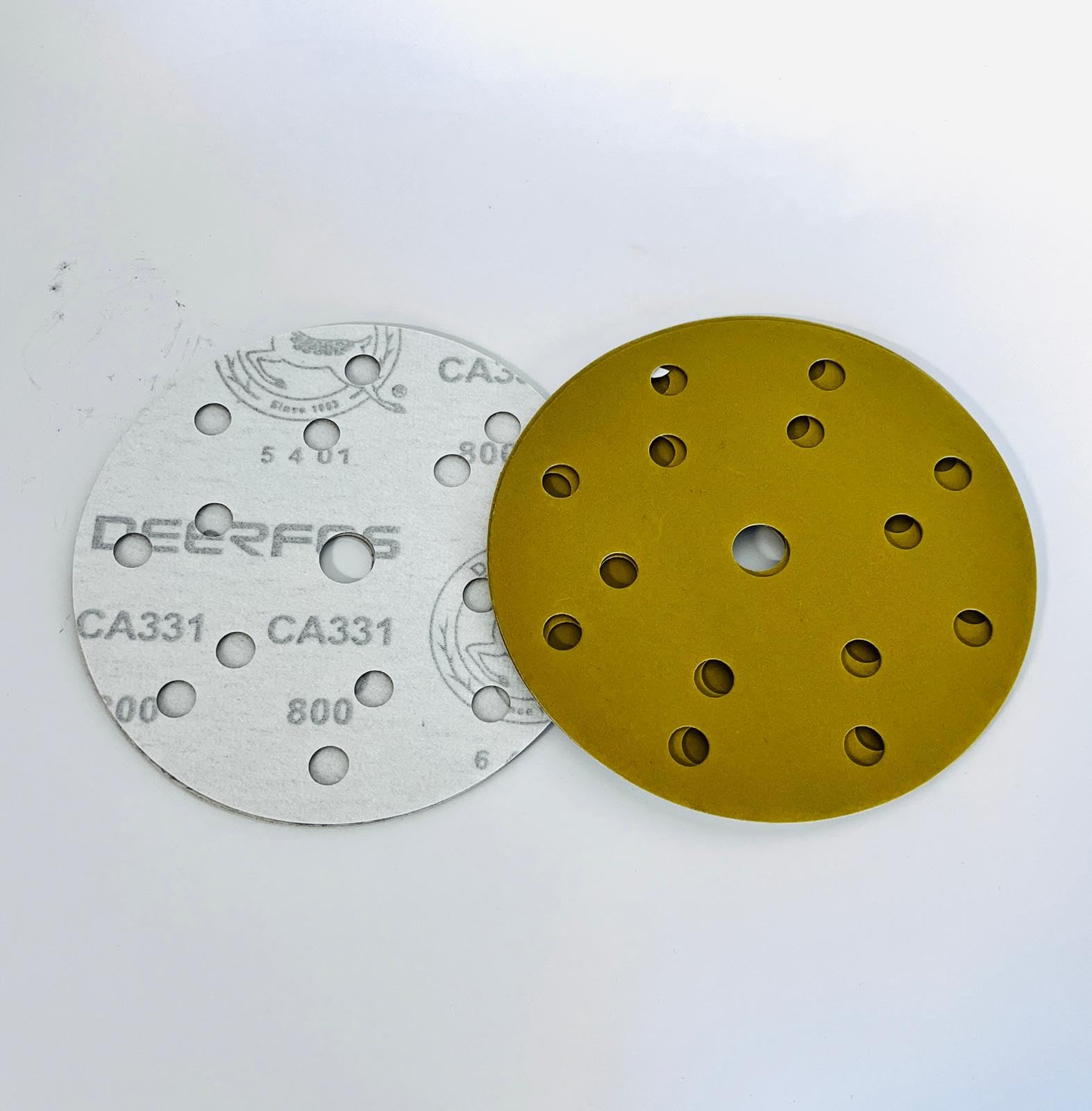 INTERMIX SUPPLIES Deerfos 150mm Sanding Discs P800, Hook & Loop Aluminium Oxide Sandpaper, 15-Hole Dust Extraction, Heavy Duty Sander Pads, Professional, Wood & Metal Abrasive Discs Pack of 100