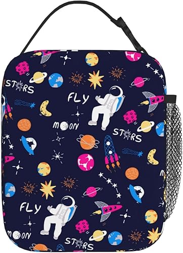 Miniatura 2 de Planet - Lonchera de astronauta para mujeres, hombres y niños, con aislamiento, reutilizable, ligera, con soporte para botella de agua, adecuada