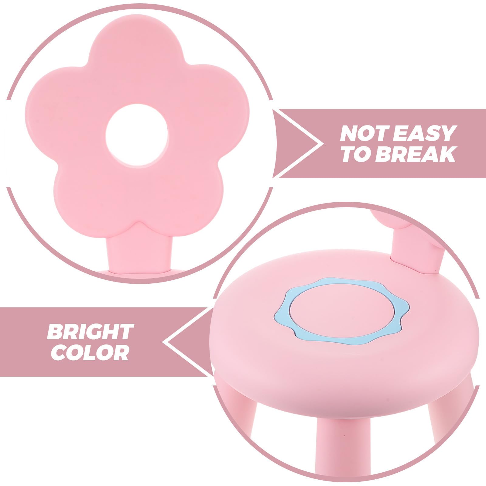 TOYANDONA Sgabello per Ragazzo Ragazza in Plastica Design Proporzionato e Seduta Stabile Adatto per Bagno Cucina o Cameretta Facile da Pulire e Portatile