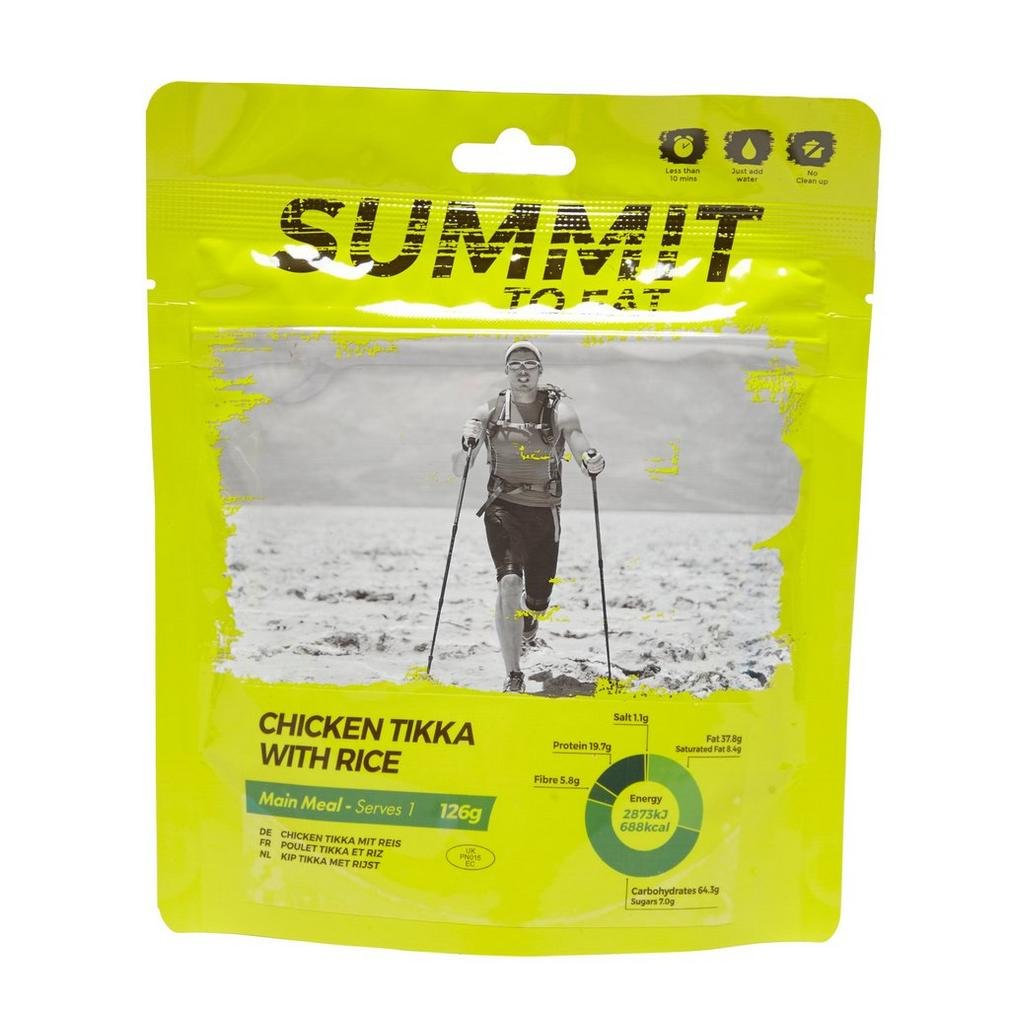 Summit to Eat Chicken Tikka With Rice Camping Hiking Food, Yellow, One Size