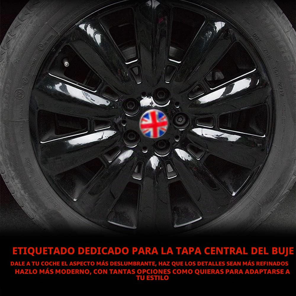 Neumáticos de Coche Llantas de Rueda Cubo Central Decoración Insignia Tapas de la Cubierta Tapacubos 54mm para MN Cooper JCW One S R55 R56 R57 R58 R59 R60 R61 Clubman Countryman