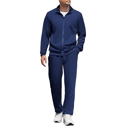 COOFANDY Men's Tracksuits Casual Sweatsuit 2 Piece Full Zip Athletic Jogging Suit Sets Sport Sweat Suit