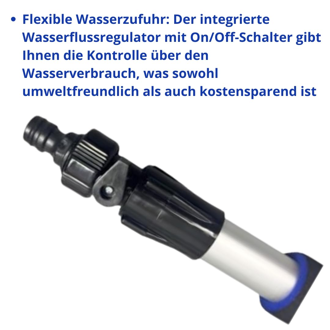 723890 - Spazzola per lavaggio auto con braccio estensibile 1032 - 2140 mm spruzza acqua - FERRAMENTA