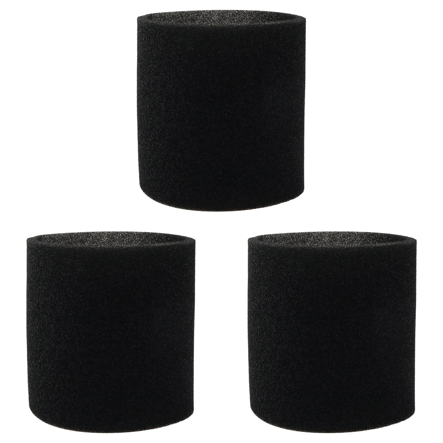 3PCS 90585 Foam Filter Sleeve Replacement Parts 5-16 Gallon Wet Dry Cotton Vacuum Cleaner Accessories Filter Cartridge Rinseable with Water Black