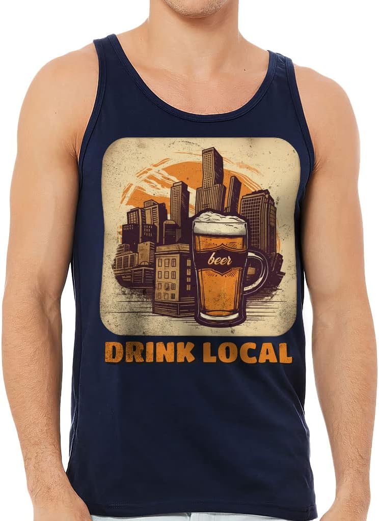 Drink Local Tank - Illustration Workout Tank - Art Jersey Tank