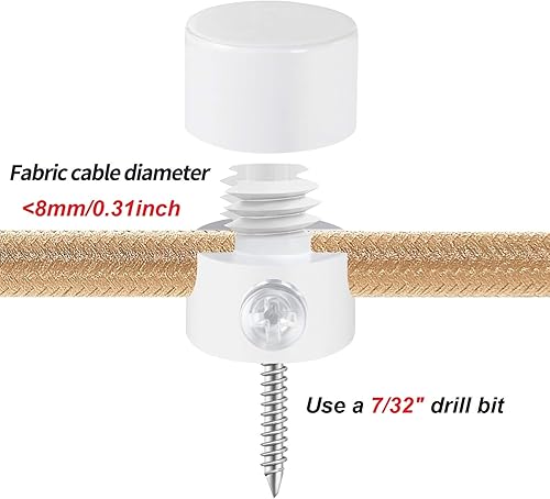 Miniatura 7 de Paquete de 6 ganchos de techo mejorados para luces colgantes, ganchos blancos para luz de techo, gancho de aluminio súper carga, gancho moderno para