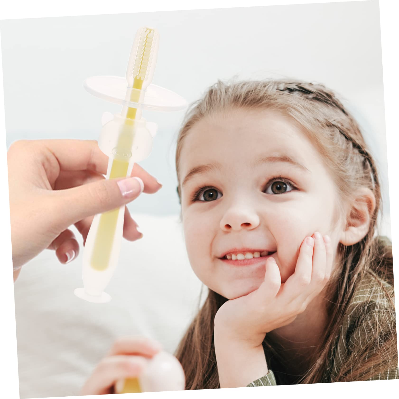 Cepillo De Dientes Para Bebé Tren De Silicona Cepillo De Dientes Para Cepillo De Dientes Para Recién Nacidos Paquete Múltiple Cepillo De Dientes De 4 piezas x 4