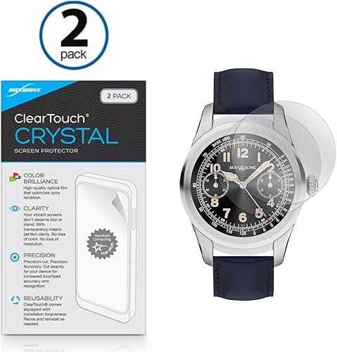 BoxWave Screen Protector Compatible with Montblanc Summit - ClearTouch Crystal (2-Pack), HD Film Skin - Shields from Scratches