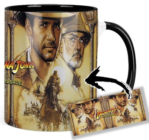 Indiana Jones And The Last Crusade Harrison Ford Sean Connery Taza Ceramica Interior y Asa Negra Indiana Jones And The Last Crusade Harrison Ford Sean Connery Taza Ceramica Interior y Asa Negra