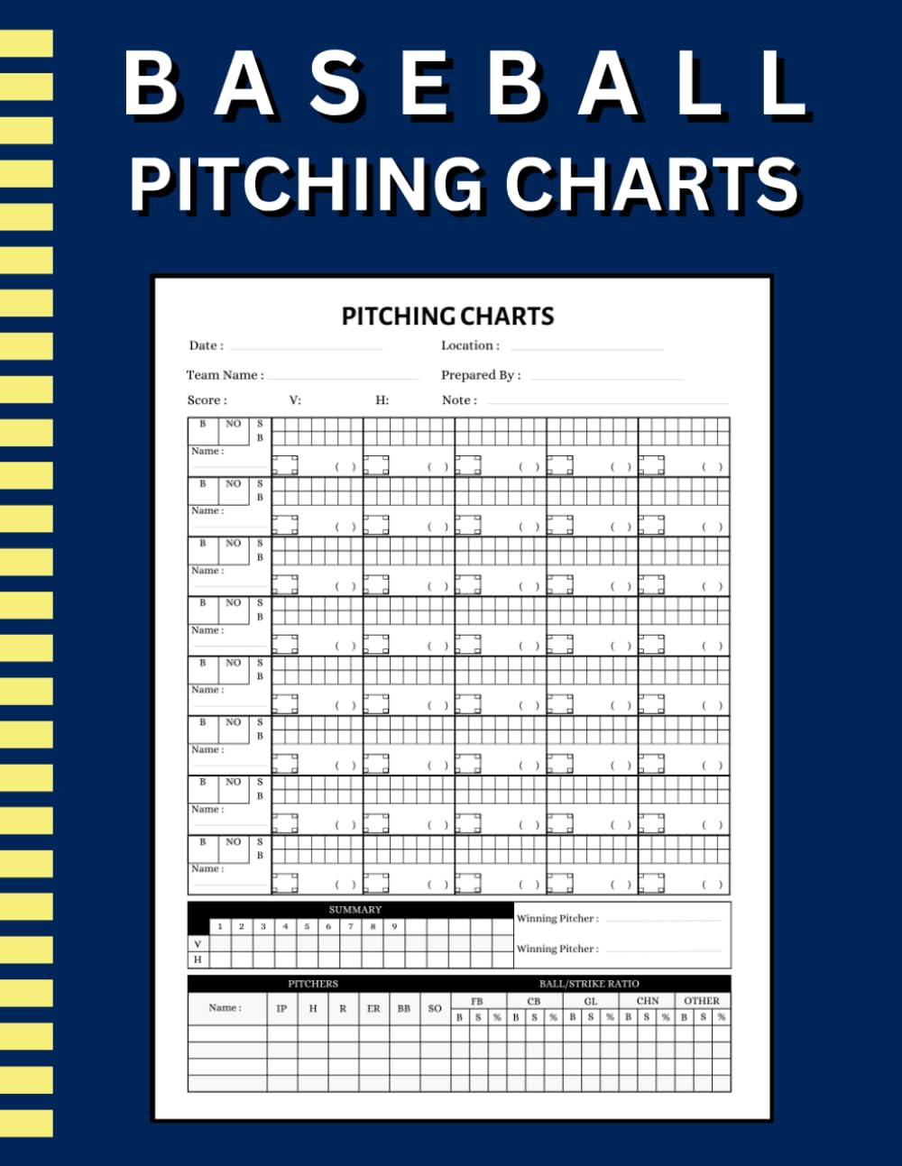 baseball-pitching-charts-record-book-pitching-performance-tracker-tess-medy-pitching-amazon-com-books