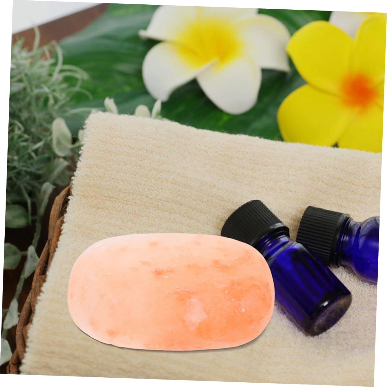 Didiseaon 2 Jabones de Sal Mineral Exfoliantes para Rostro, Cuerpo y Pies, Limpieza Delicada, Hidratante, Uso Diario y Spa en Casa