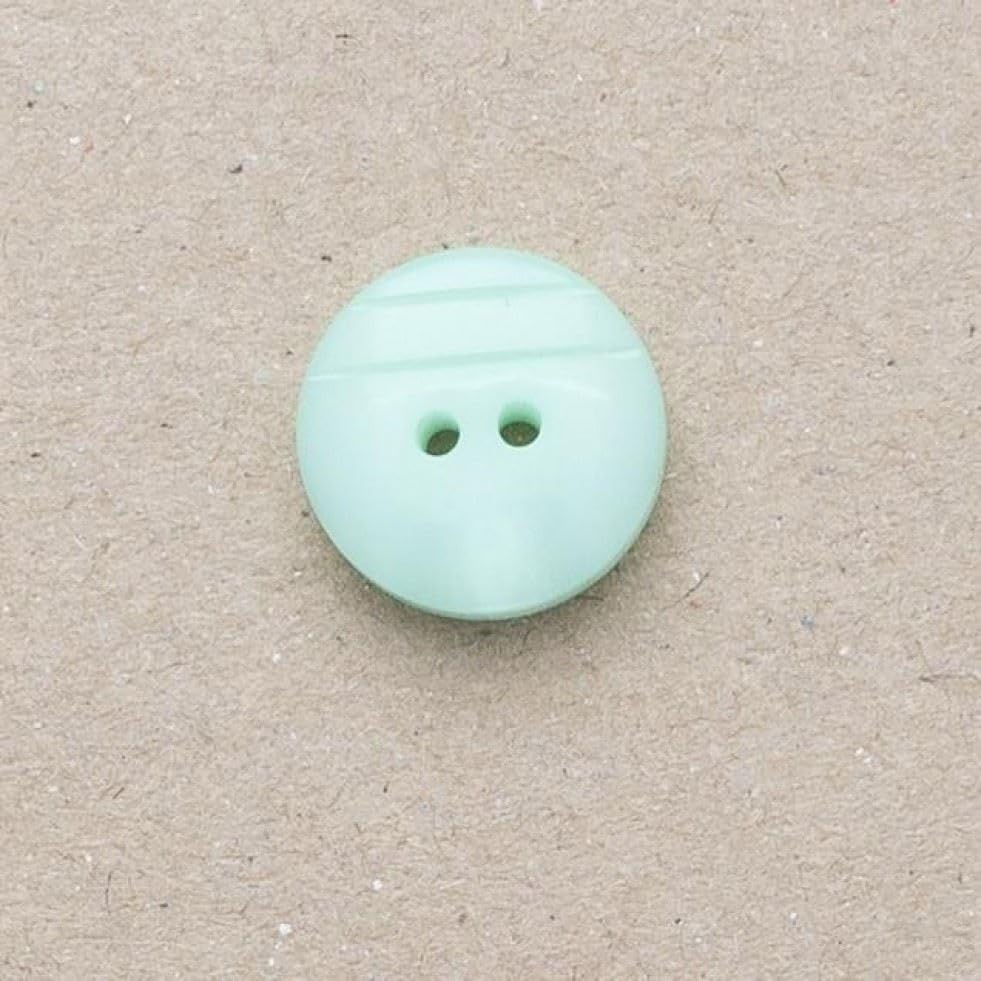 Minerva Bottoni rotondi in plastica, colore verde menta, 20 mm, confezione da 100