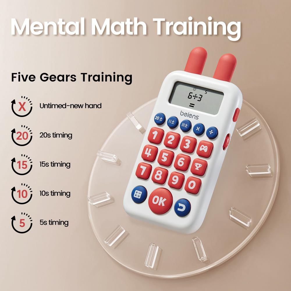 Juguetes de aprendizaje para niños de más de 4 años, juegos de matemáticas, juguetes educativos para suma, resta, división y multiplicación, herramientas electrónicas de aprendizaje de 5