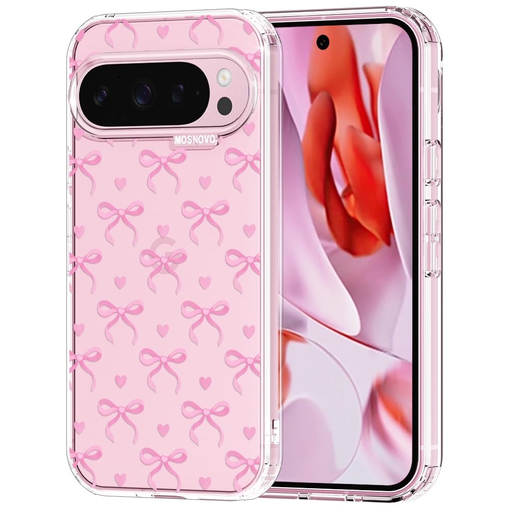 MOSNOVO Case for Google Pixel 9 Pro XL, [Buffertech 6.6ft Military-Grade Drop Protection] [Anti Peel Off Tech] Clear TPU Bumper Phone Case Cover