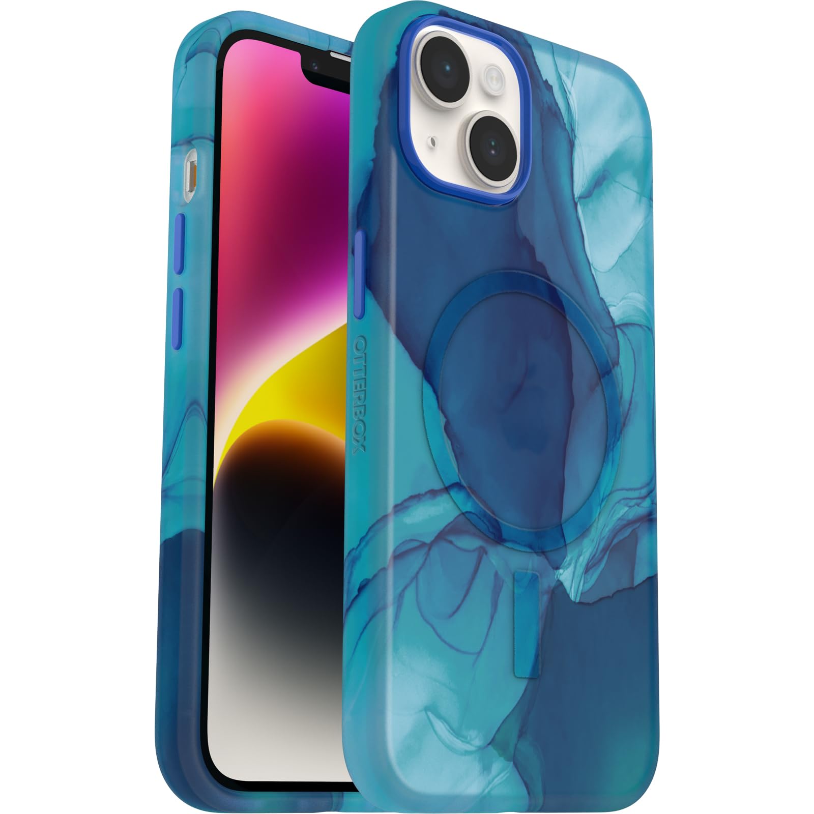OtterBox Cover per iPhone 14 Slim & Sturdy con MagSafe, resistente a shock e cadute; cover ultrasottile, protettiva, leggera, testata a norme anti caduta MIL-STD 810G, Morpho