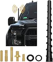Vista 86 de ICBEAMER 3 inch / 76 mm MINI Mexican Mexico Flag Automotive Antenna with Internal Copper Coil Universal Fit AM/FM Radio Antenna Replacement