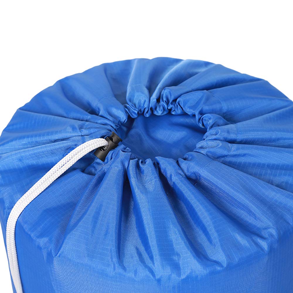 Ultra-light Compression 210D Polyester Oxford Durable Stuff Sacks Water-Resistant Drawstring Ditty Storage Sack, Sleeping Bag Clothes for Backpacking Camping Travelling, Blue, 1 set of 4 pieces.