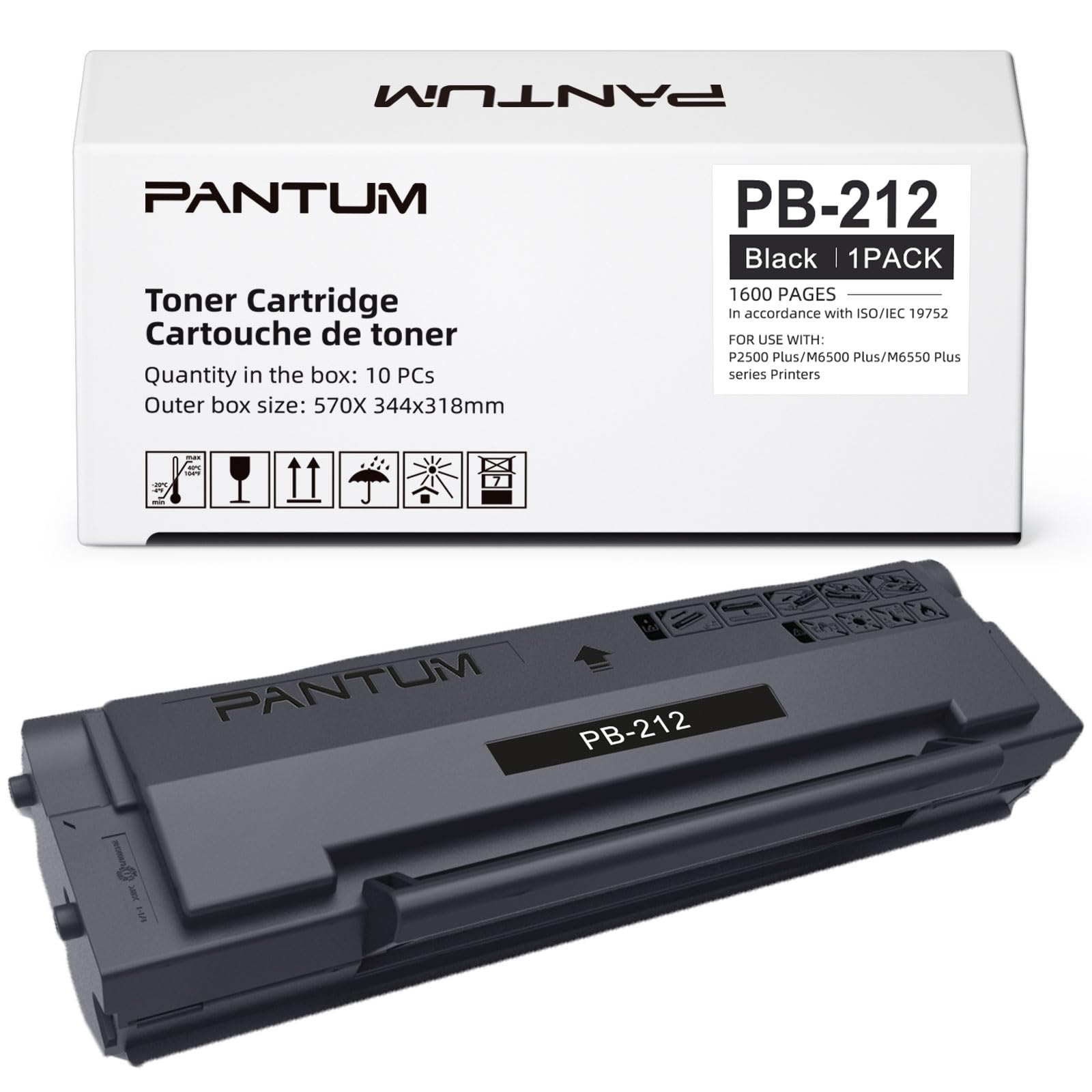 Pantum Original Toner Cartridge PB-212 Genuine Toner P2502W Plus Printer, PB-212 Yields up to 1,600 Pages