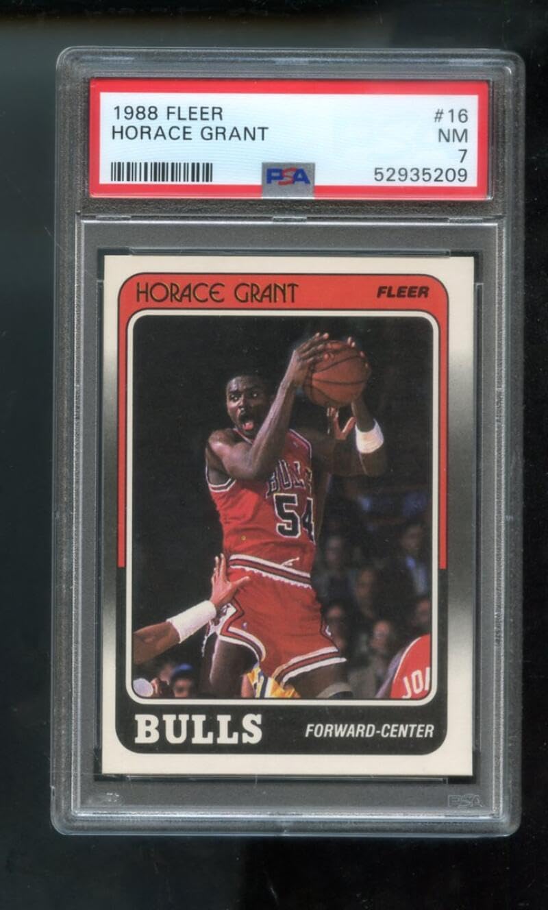 1988-89 Fleer #16 Horace Grant ROOKIE RC PSA 7 Graded Basketball Card NBA 1988 1989 Chicago Bulls 88 89