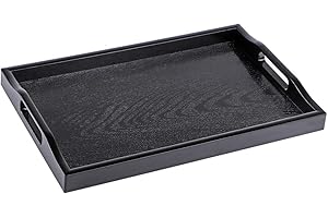 Chic Plastic Serving Tray with Cutout Handles: Enhance Your Serving Experience