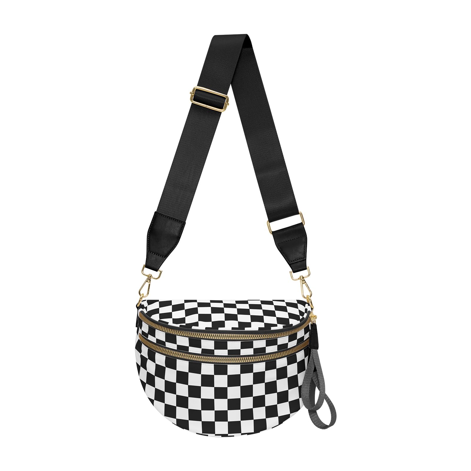 WSOJF Bum Bag Crossbody Bags for Women Travel Checkered Crossbody Bag