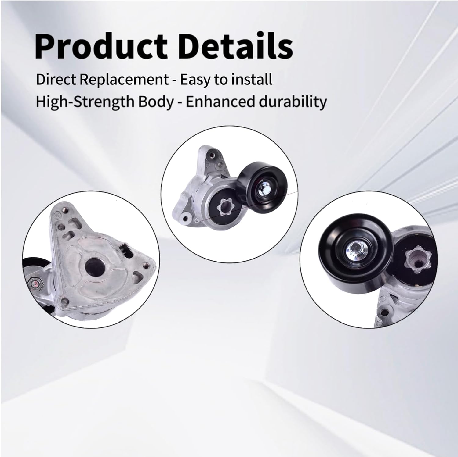 Drive Belt Tensioner 38278 Fit for Honda CRV 2002-2014 2.4L, Accord 2003-2007 2.4L, Civic Si 2006-2011 2.0L, Acura ILX 2013-2015, RDX 2007-2012 2.3L, TSX 2004-2006 2.4L Pulley Tensioners