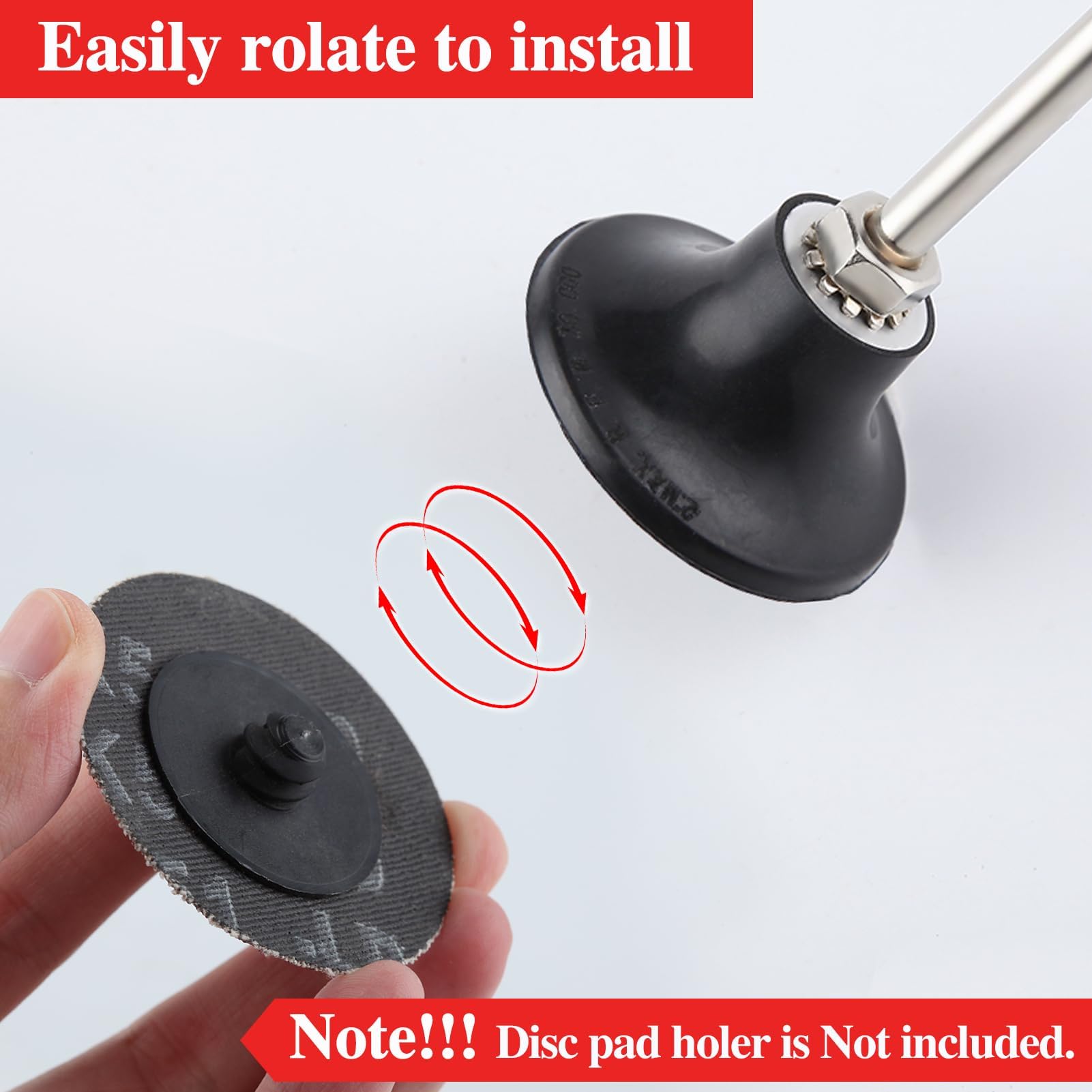 LEONTOOL 50 Piezas Discos de Lijado de Cambio Rápido 2 Pulgadas para Taladro y Amoladora Die, Almohadilla Abrasiva de Óxido de Aluminio, Grano 180