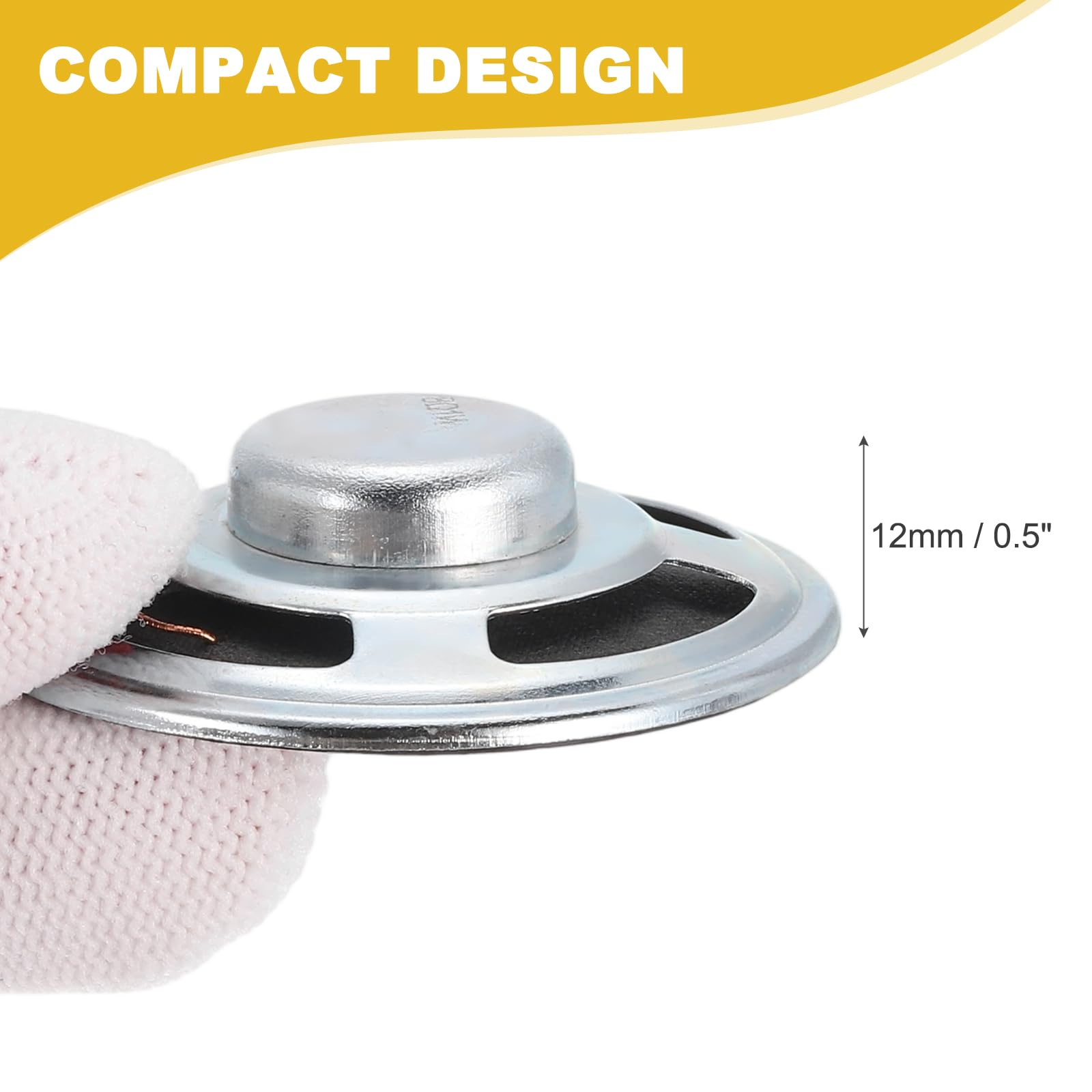 QUARKZMAN 2x Altoparlanti Quadrati 5W 8 Ohm – Full-range Con Terminali PH2.0, Per Progetti Fai-da-te, Radio E Sistemi Audio