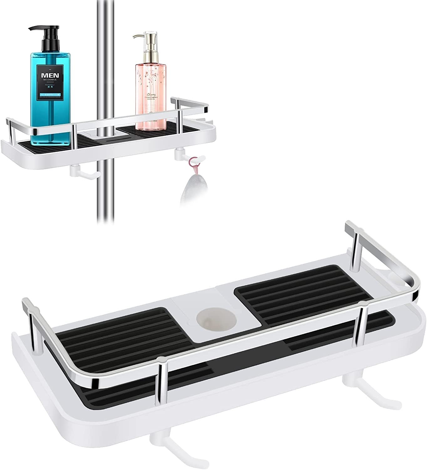 Support de rangement douche XMING en lot de 3 pièces pour ménage et salle de bain durable