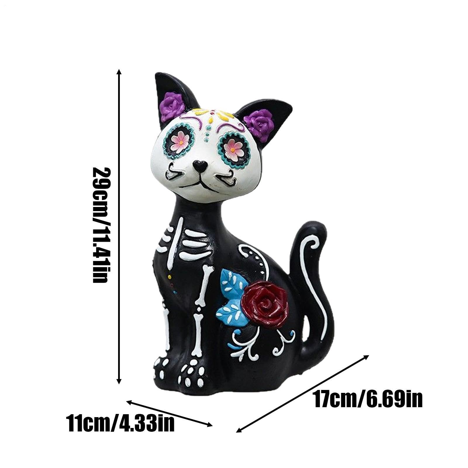 Generisch Figurki na Halloween Gotycka żywica Dekoracja Dzień Zmarłych