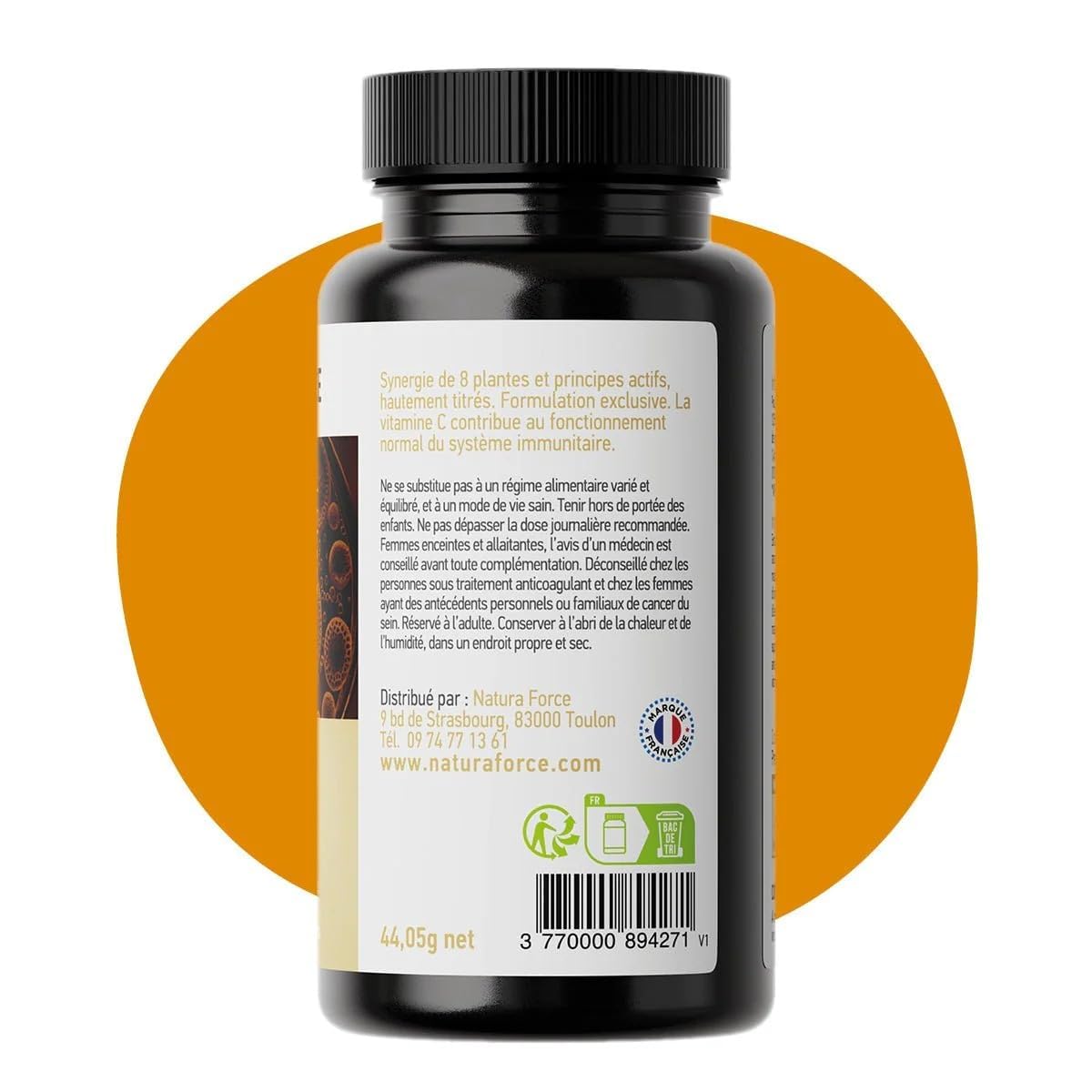 Complexe Immunité - Synergie de plantes adaptogènes_Défenses naturelles de l'organisme_Augmente les niveaux d'énergie et aide à réduire la fatigue_Boîte de 60 capsules, paquet de 1