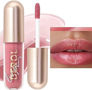 Lip Plumper,Plumping Lip Gloss,Lip Gloss Plumper,Ginger Lip Stain Long Lasting,Liquid Blush Lip Oil Tinted Lip Balm,Lip Plumper Gloss Long Lasting Lipstick for Nourishing Lips(#02)