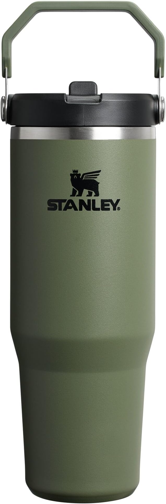 Stanley IceFlow 2.0 Flip Straw Tumbler with Handle 30 oz | Twist On Lid and Flip Up Straw | Leak Resistant Water Bottle | Insulated Stainless Steel | BPA-Free | Dried Pine