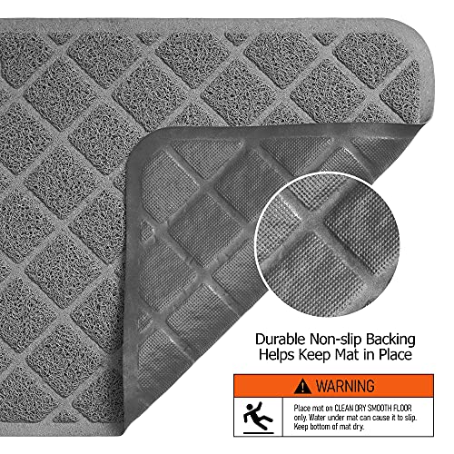 Image of Conlun Cat Litter Mat Litter Trapping Mat, 30 inch x 20 inch Premium Durable PVC Grid Mesh with Scatter Control, Non-slip, Less Waste Cat Litter Box Mat, Soft on Kitty's Paws, Urine Waterproof