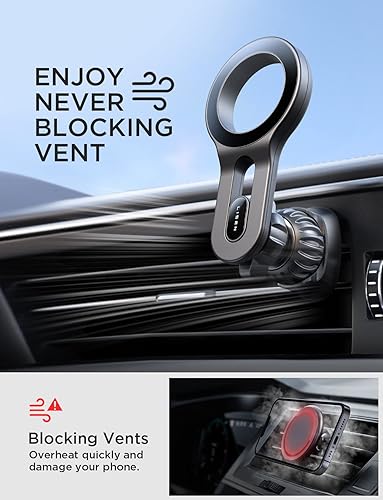 Miniatura 5 de LISEN Soporte de coche MagSafe potencia magnética más fuerte Soporte de teléfono con ranura para CD para automóvil soporte de automóvil manos libres