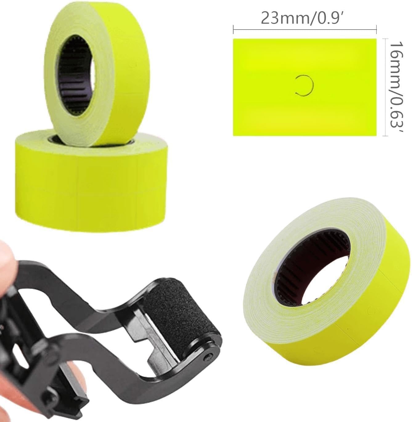 Étiquettes pour pistolet de prix, 2 lignes, étiquettes en papier pour pistolets de prix et de date, compatibles avec différents pistolets de prix