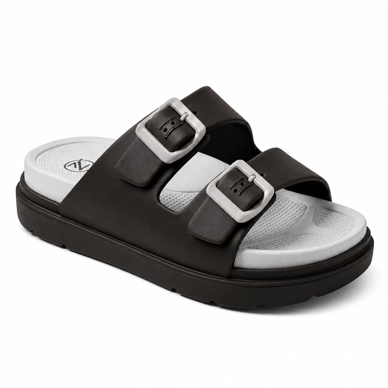 zelya Men's Double Buckle Comfort Slide Sandals-picture-34