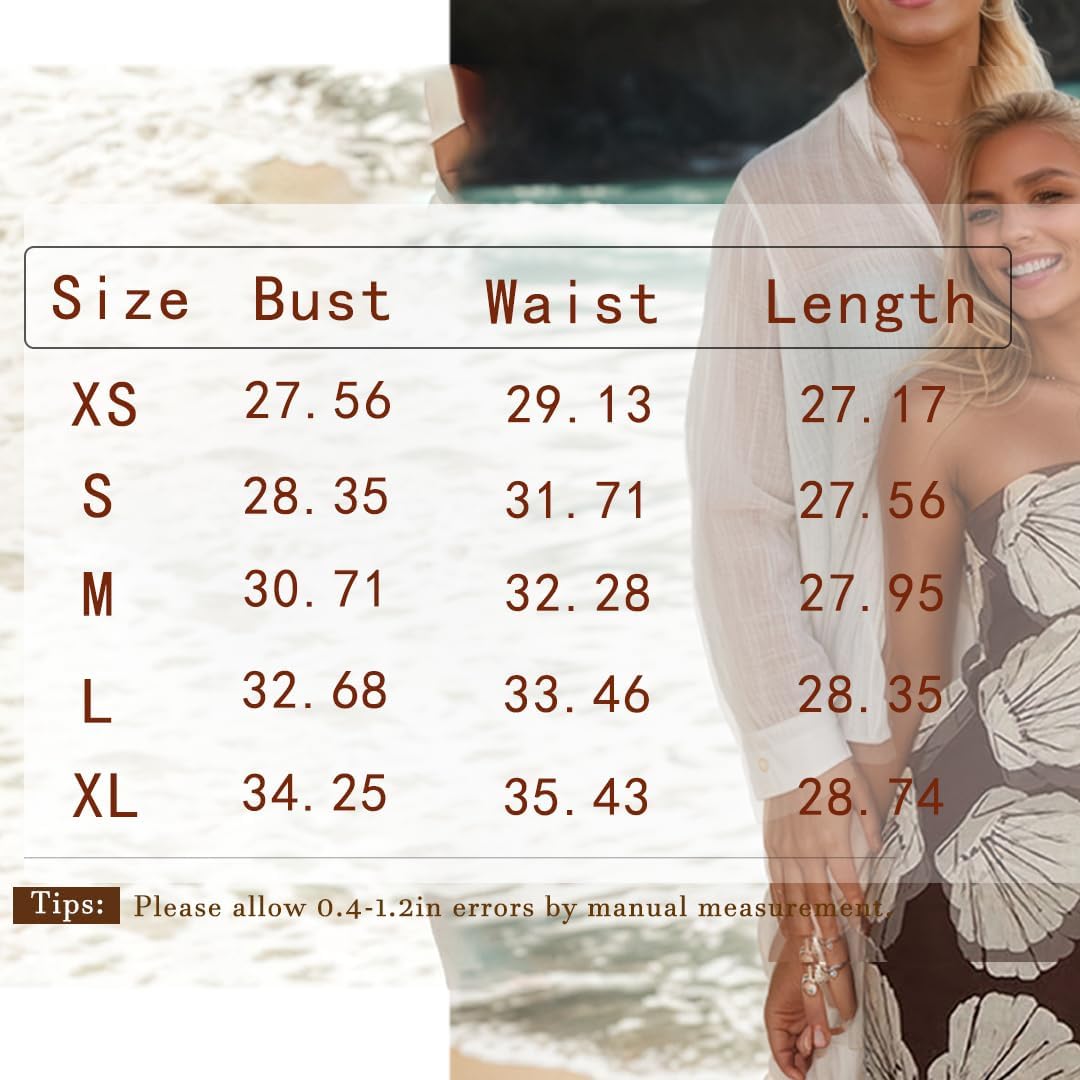 Summer Tube Dress for Women Shell Print Backless Trapless Seashell Tube Mini Dress Going Out Beach Vacation Sundress - Image 8