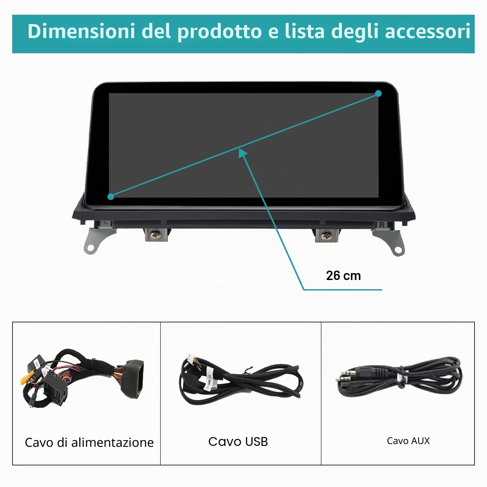 Autoradio con touch screen da 10,25" per BMW X5/X6 E70 E71 2007-2010 con sistema CCC, supporto Apple Carplay/Android Auto/Mirrorlink/navigazione GPS aggiornamento schermo stereo per auto