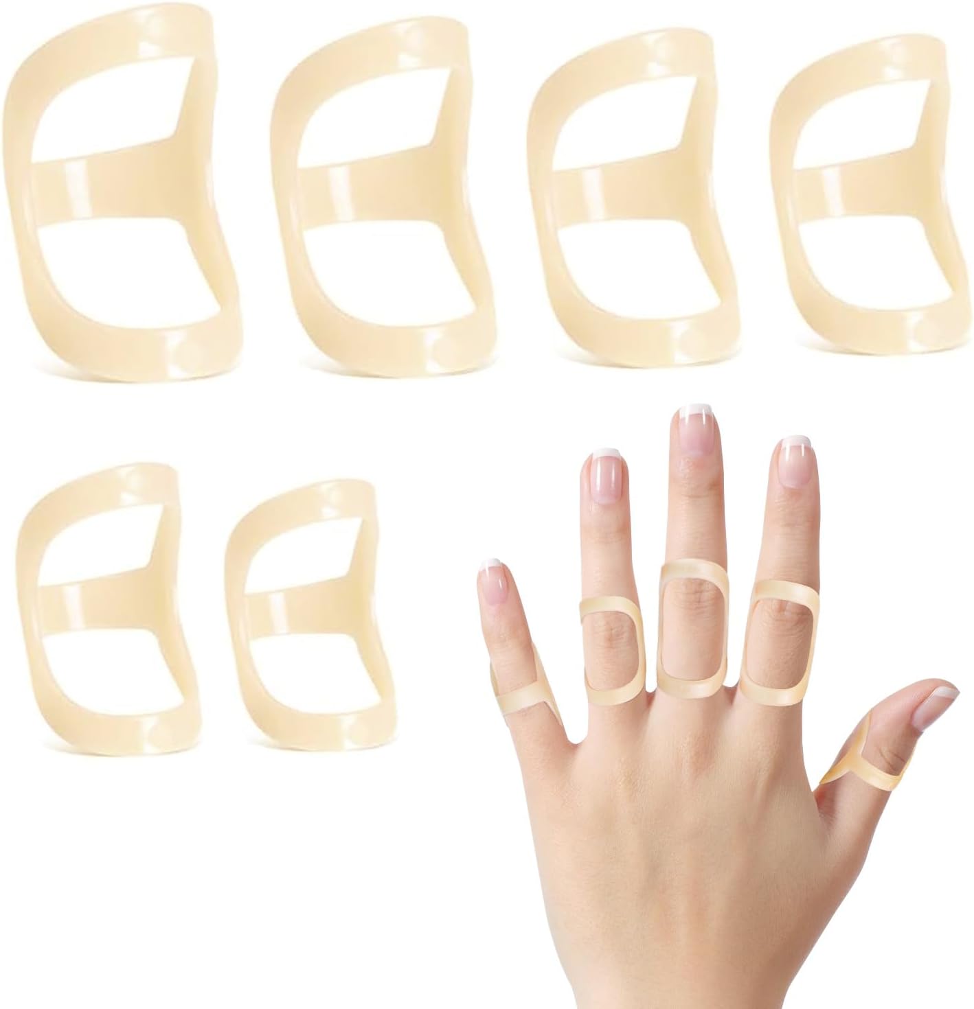 10 Pcs Finger Splints Oval Trigger Finger Splint for Thumb Index Middle Pinky or Ring Finger, Finger Support Brace for Trigger Mallet Arthritis Straighten,Sport Protection(5,6,7,8,9)