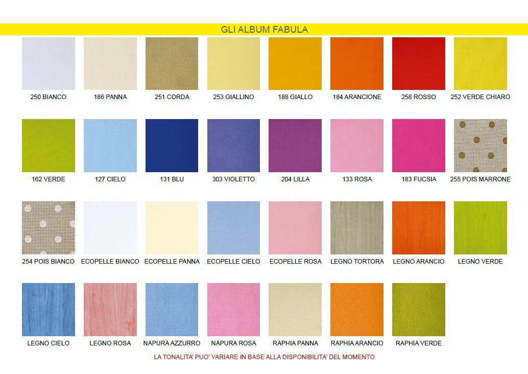 Fabula Linea Baby Trenino - Album con Personalizzazione Treno - Formato cm 24x30 con Copertina 253 Giallino e Applicazioni in Legno - 60 Pagine Avorio - cod. 164071