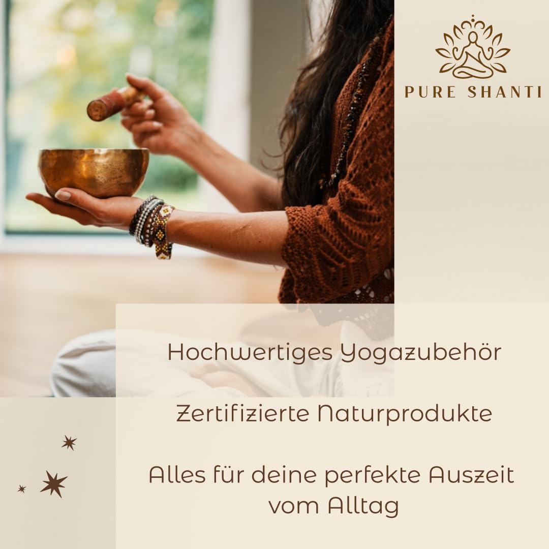 PURE SHANTI Yogabolster aus 100% Bio-Baumwolle, rund, mittelgroß 63x17 cm