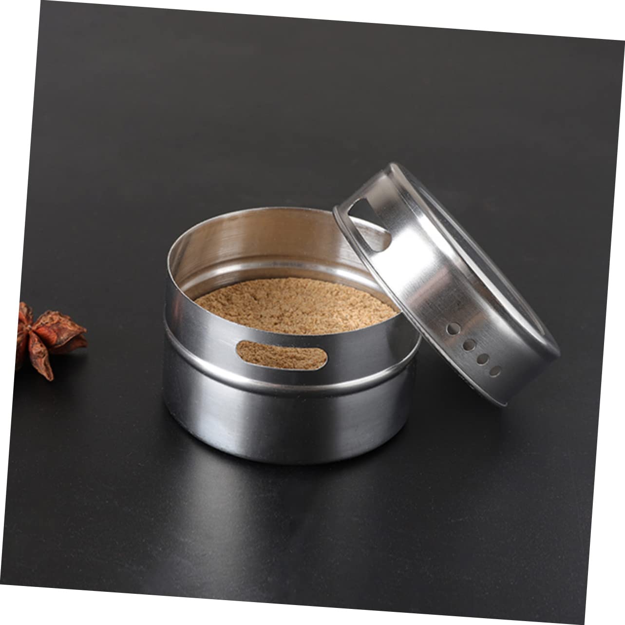 PRETYZOOM 6pcs Condiment Jars Stainless Steel Spice Squeeze Bottle Spout Easy to Use for Baking Cooking Storage