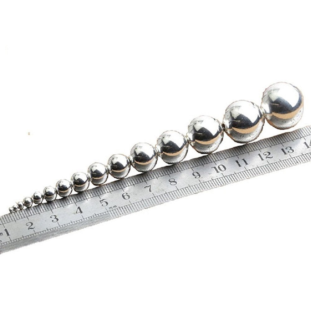 BBDMind Sterling Silver Seamless Round Ball Beads, 925 Silver Round Beads 2mm - 22mm (7mm(5pieces))