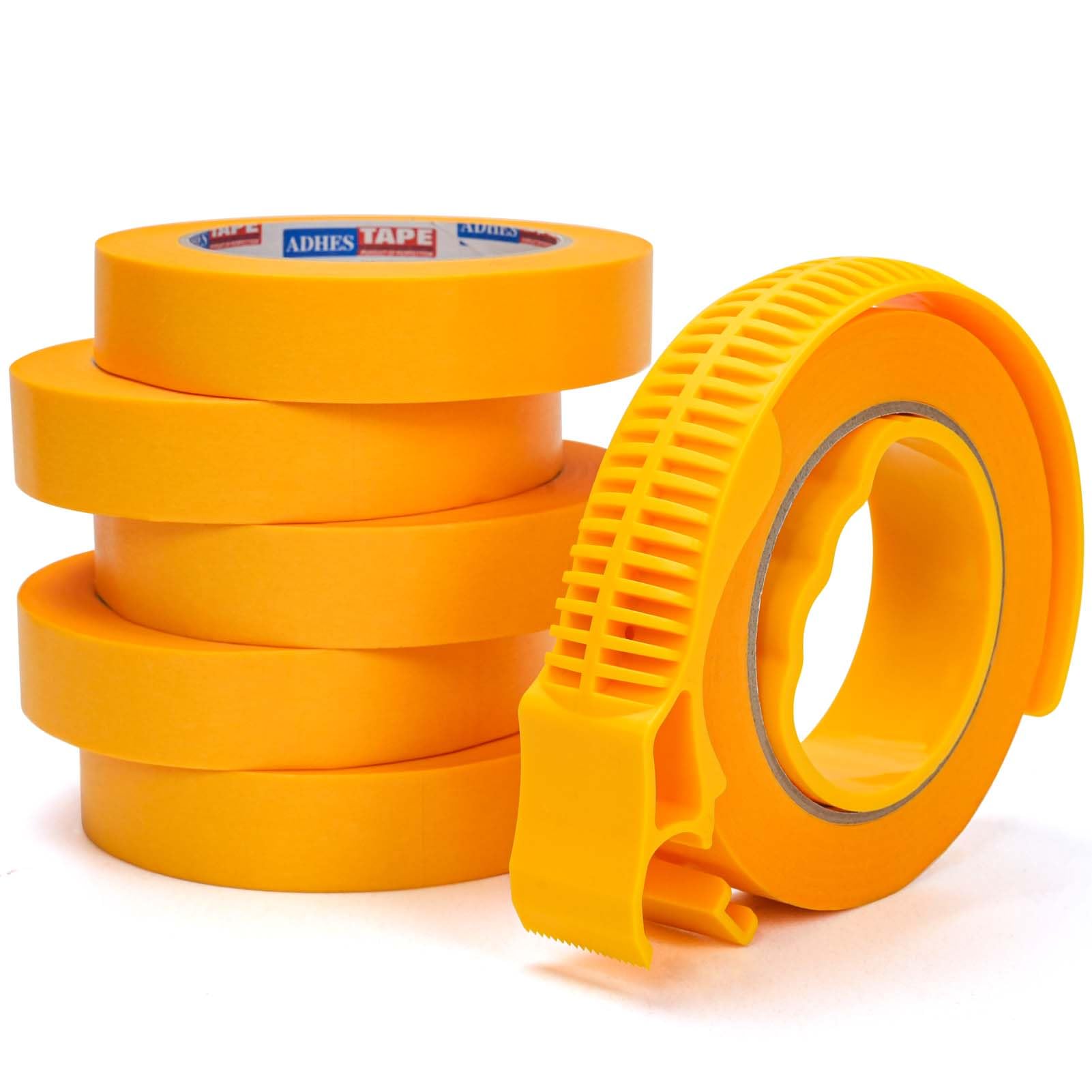 ADHES Nastro di Mascheramento Professionale con Taglierino 24mm x 55m x 6