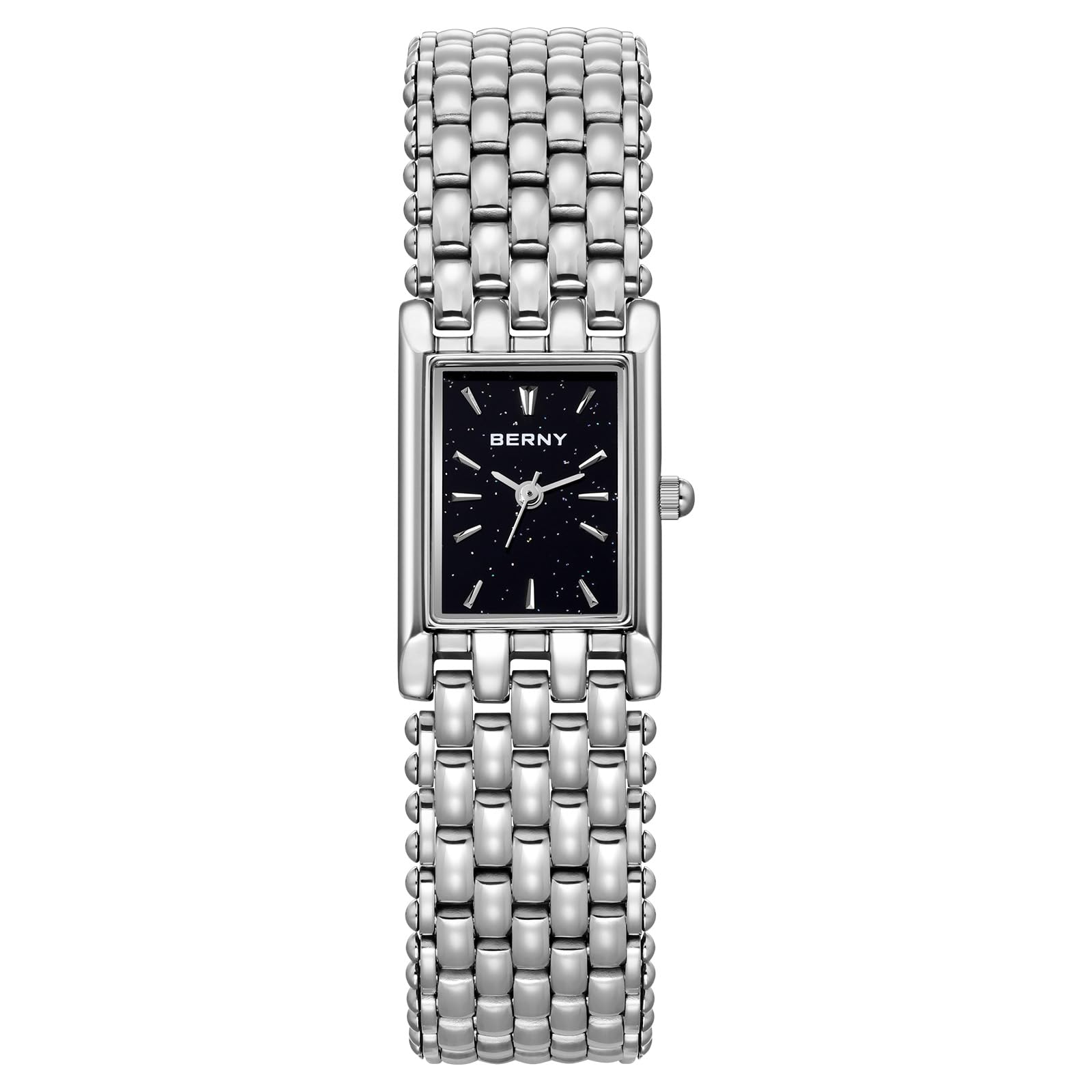 BERNY Relojes De Mujer Relojes De Cuarzo Reloj Plateado para Damas Pulsera De Moda Casual