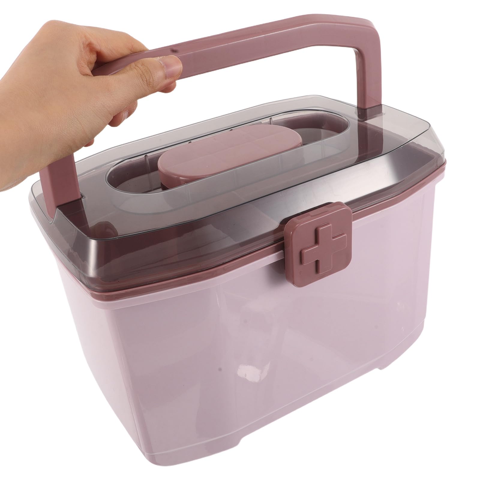 Organizer Scatola Organizzatrice con Scomparti Multipli e Divisori Portatile in Pp e Abs con Ampio Spazio e Protezione Sicura per Medicinali per Farmaci da Viaggio e Casa