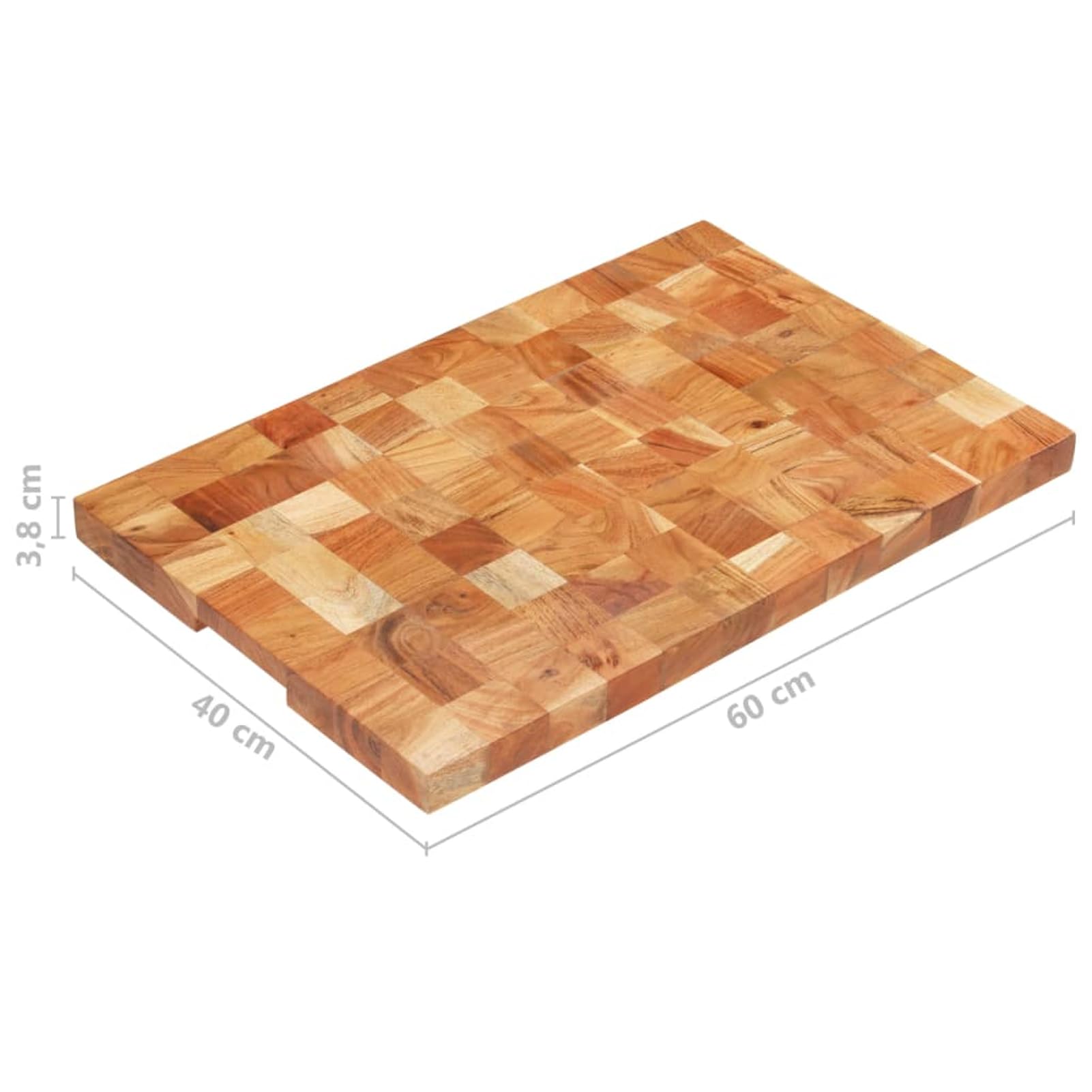 Gecheer Tagliere, Dimensioni 60x40x3.8 cm, Legno Massello di Acacia, per Cucina e Pranzo